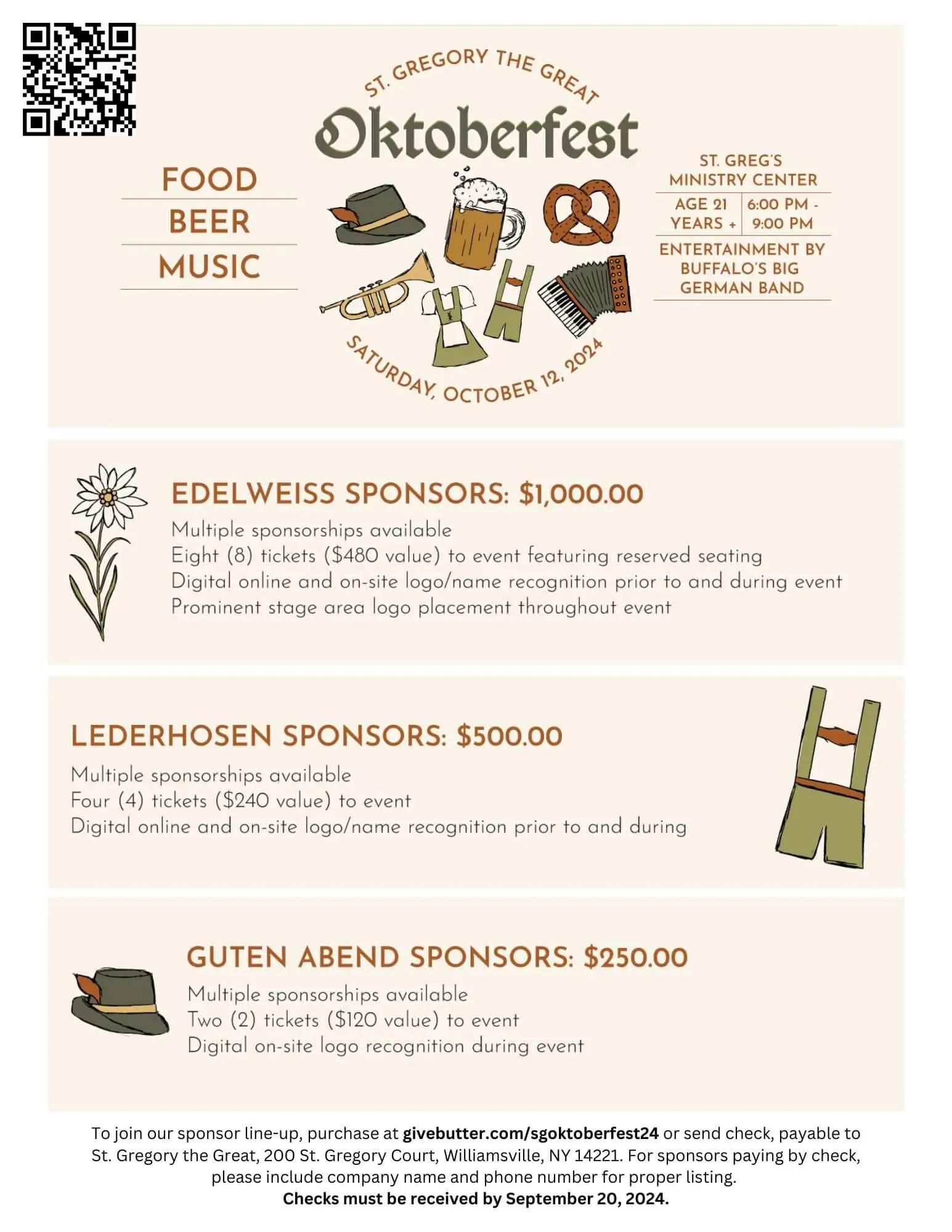 Sponsorships for Oktoberfest 2024 Oktoberfest sponsorships 2024